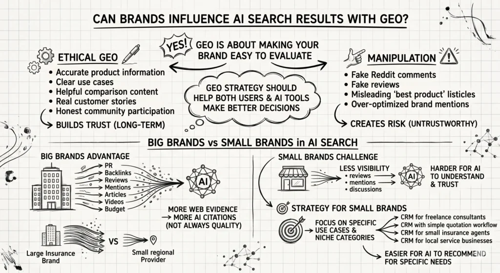 Can Brands Influence AI Search Results with GEO?